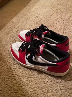 Jordan Mens Athletic Shoes - Red, White, Black